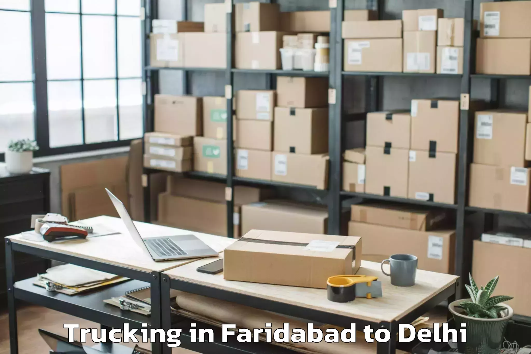 Professional Faridabad to Jmd Kohinoor Mall Trucking